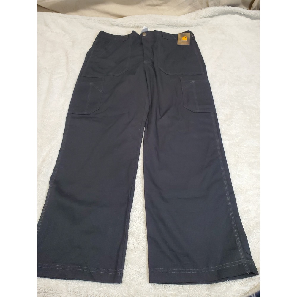 NWT Carhartt Black Medical Cargo Scrub Pants Large Classic Minimalist Casual